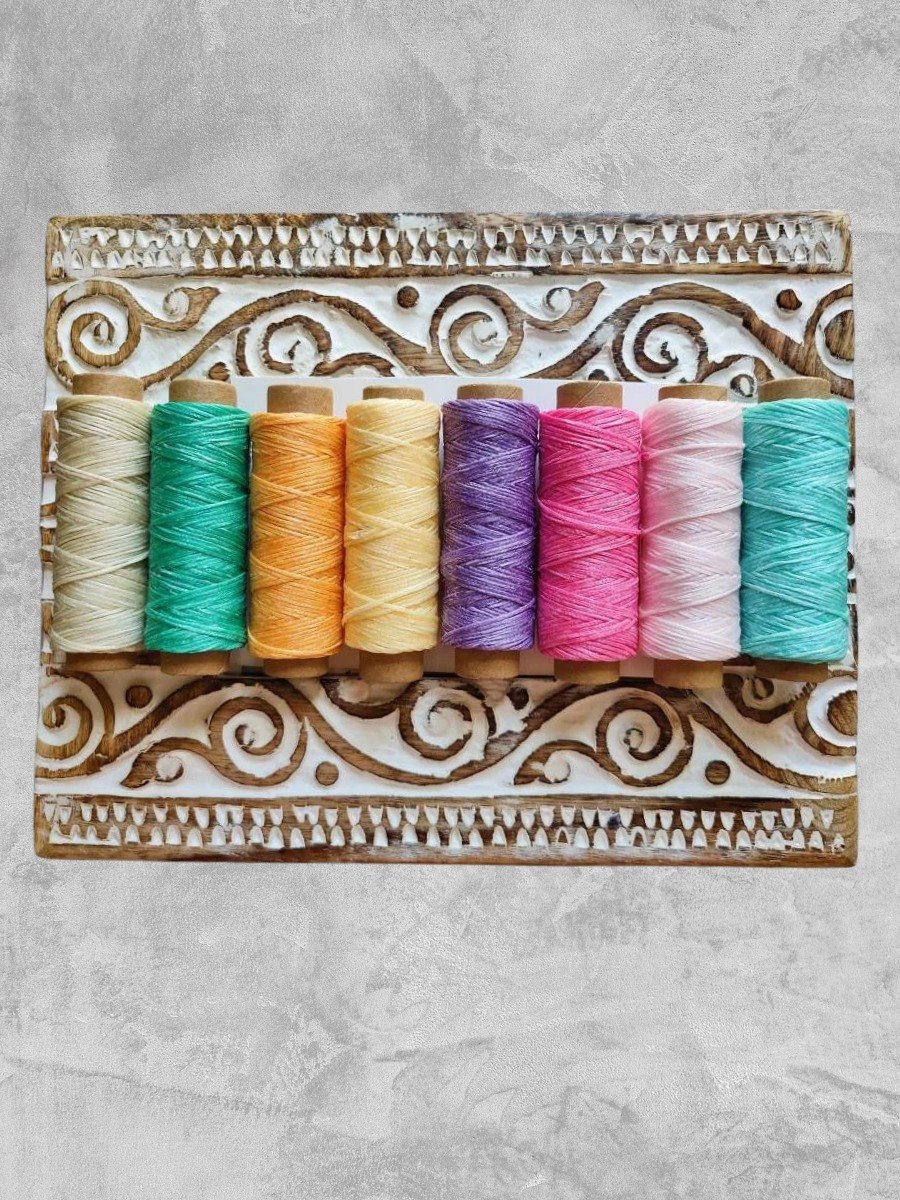 Flat Macrame Cord – Pastel Set of 8 for Macramé & Jewelry
