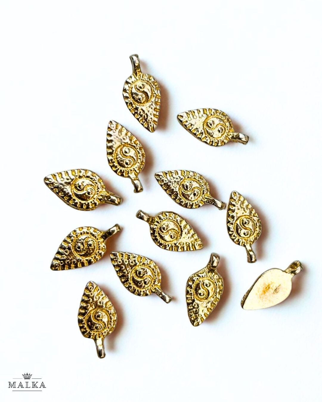 Yin & Yang Brass Charms