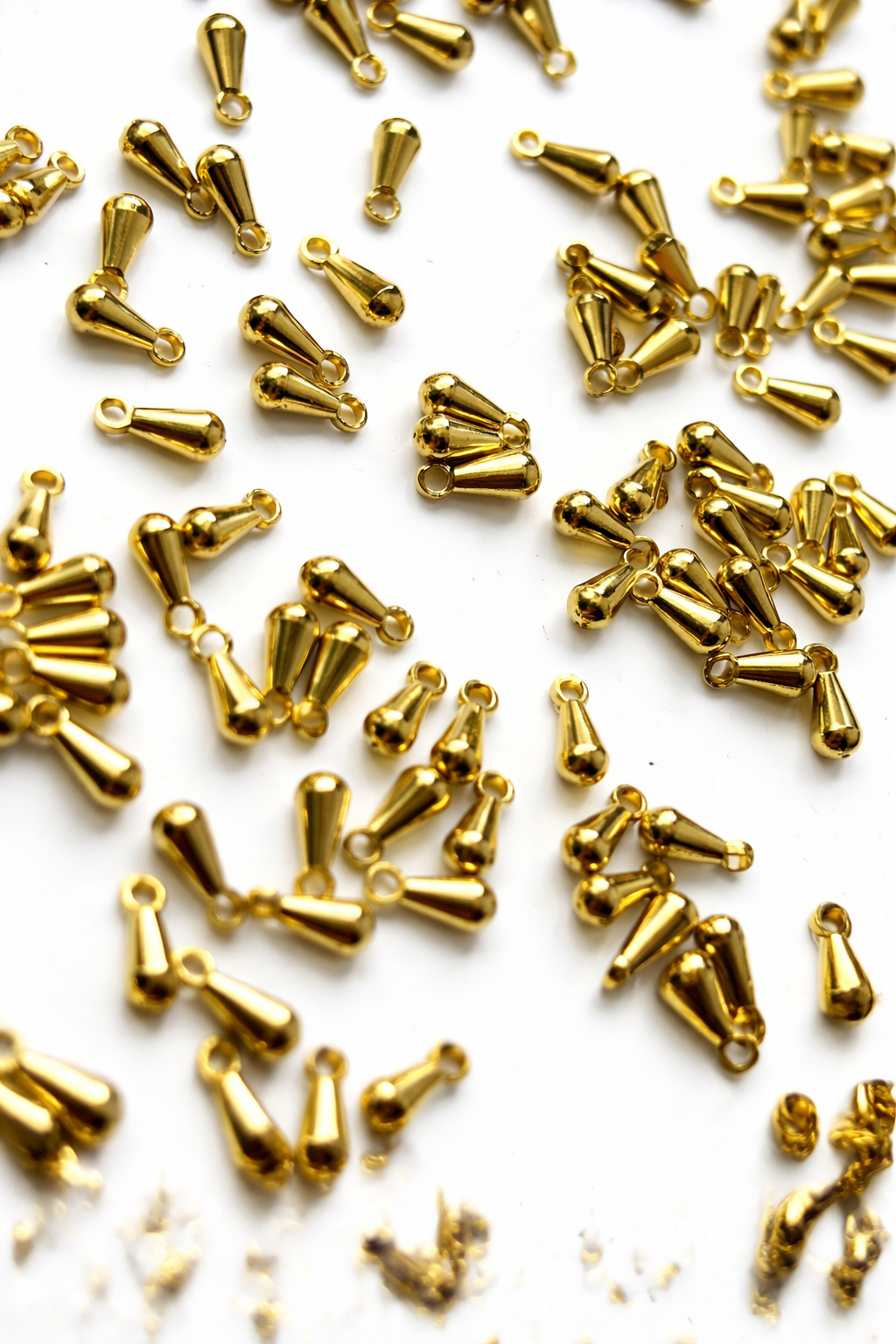 6MM Drop Brass Charms