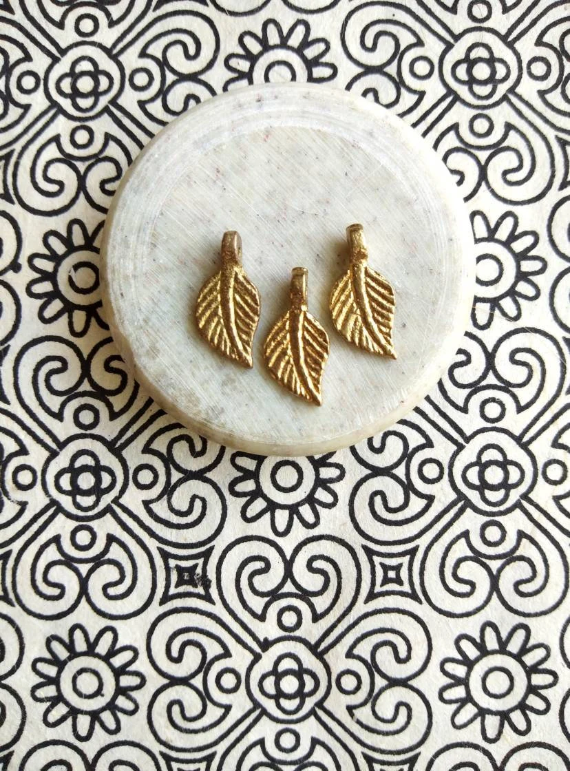 Brass Charms Leaf