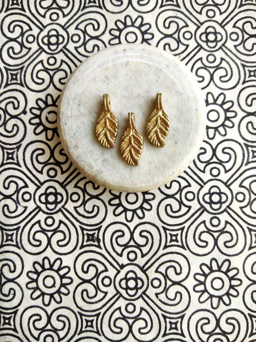 Brass Charms Leaf