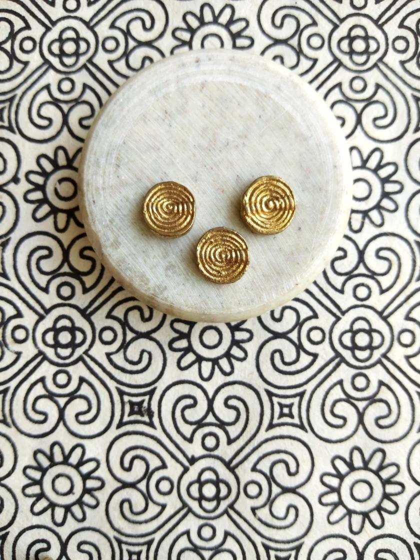 Spiral Brass Charm Beads