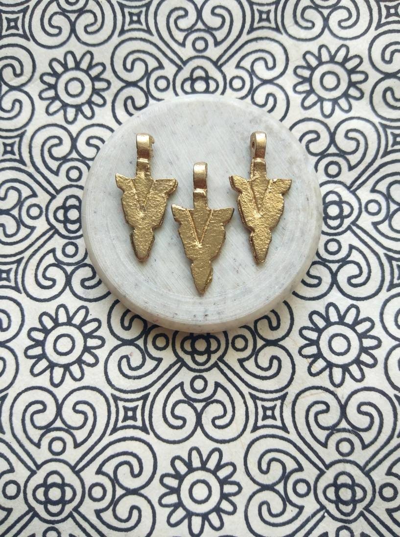 Brass Arrowhead Charms