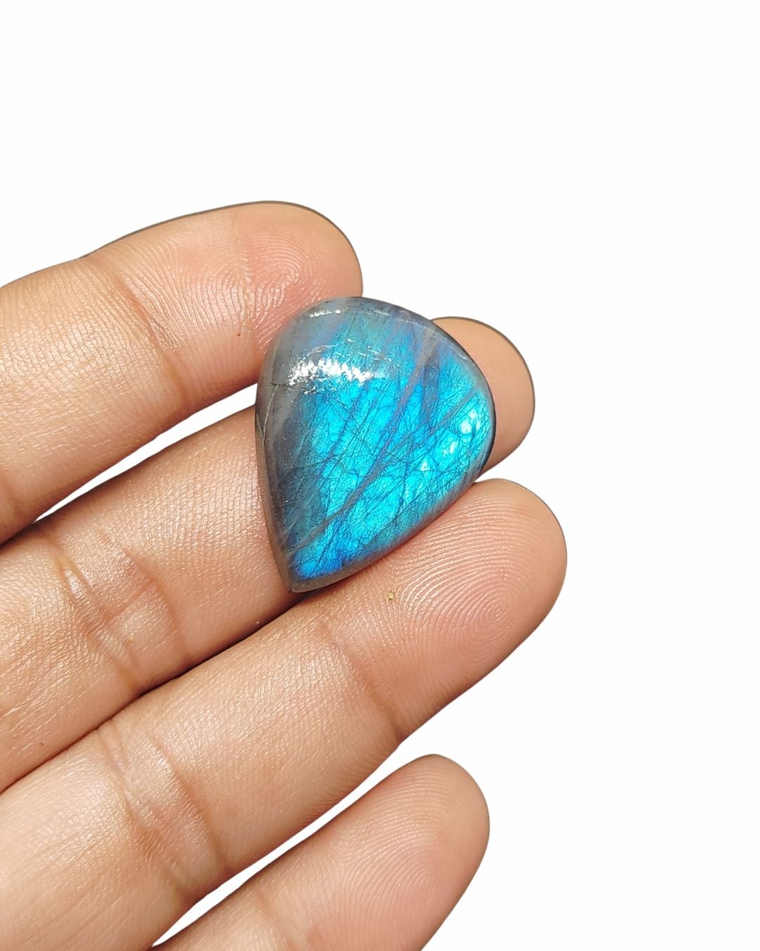 30mm Labradorite Cabochon - Drop Blue Shape