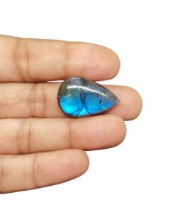 Alternative view of 30mm Labradorite Cabochon - Drop Blue Shape