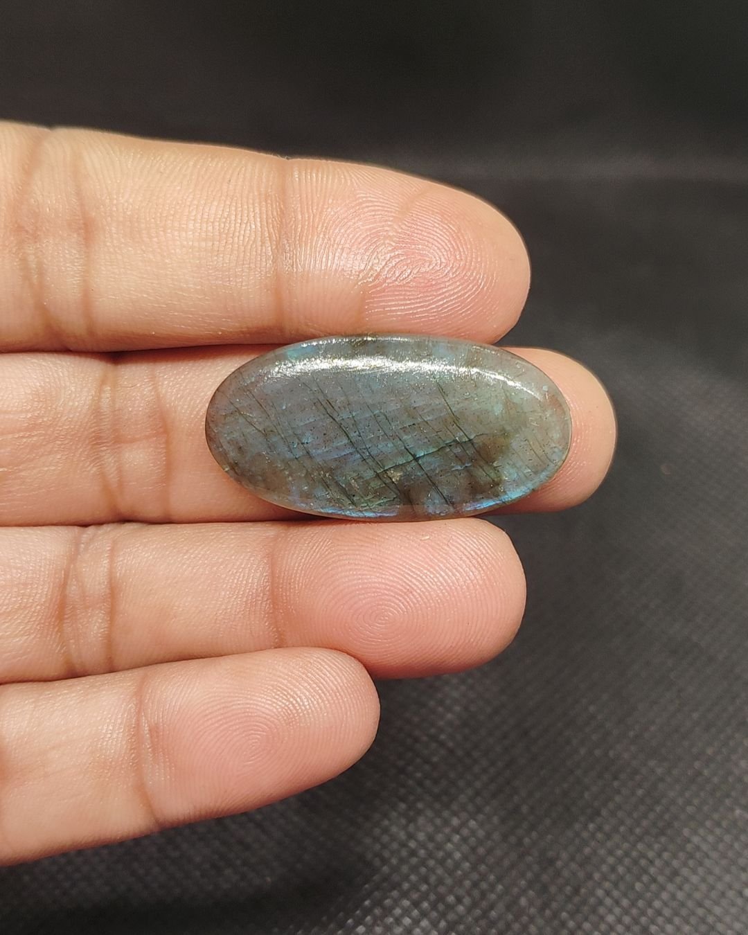 36mm Labradorite Cabochon - Oval Blue Flash - Image 3