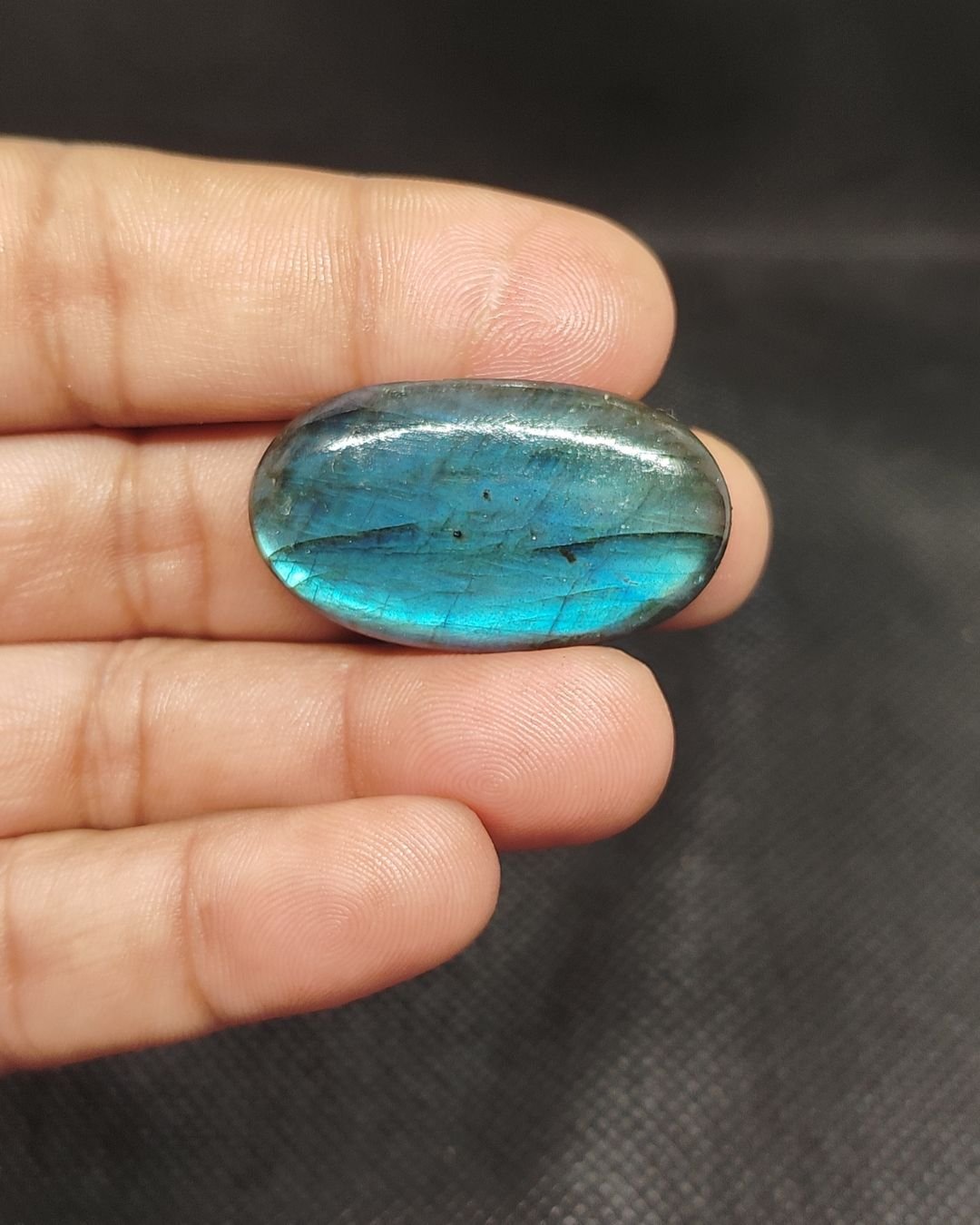 38mm Labradorite Cabochon - Oval Blue Flash - Image 3