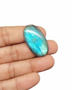 Alternative view of 38mm Labradorite Cabochon - Oval Blue Flash