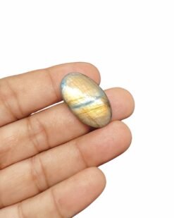Alternative view of 31mm Labradorite Cabochon - Oval Golden Blue Flash