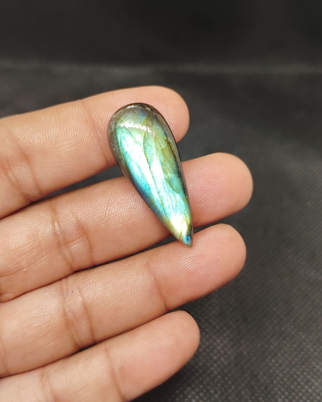 39mm Labradorite Cabochon - Drop Shape - Image 2
