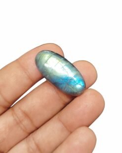 33mm Labradorite Cabochon - Oval Blue Flash