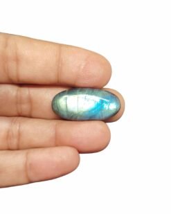Alternative view of 33mm Labradorite Cabochon - Oval Blue Flash