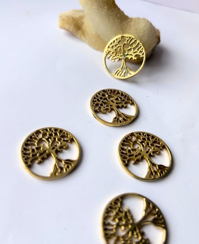 Cutout Life Of Tree Connector Brass Special Charms