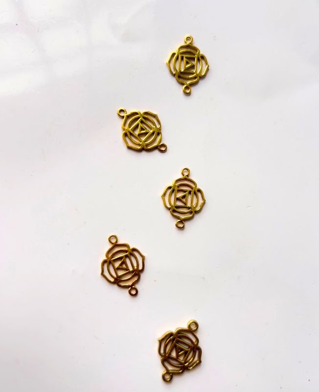 Geometric Rose Mandala Connector Brass Special Charms