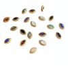 10 Eye Shape Grooved Stones 14MM - Limited stock