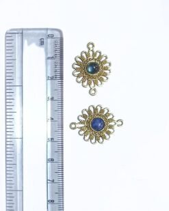Alternative view of Flowers Gemstone Brass Charms Connectors