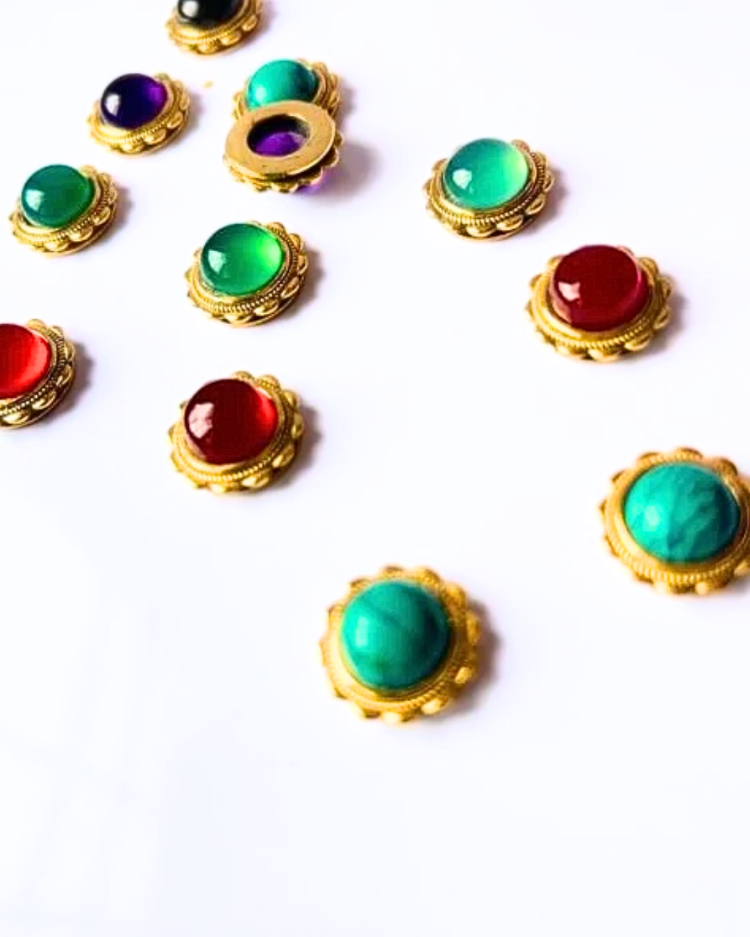 5pcs 15mm Flowers Grooved Connectors for Micro Macrame