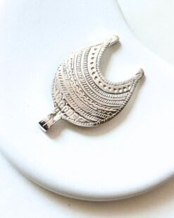 Big Silver Filled Ethnic Brass Pendant