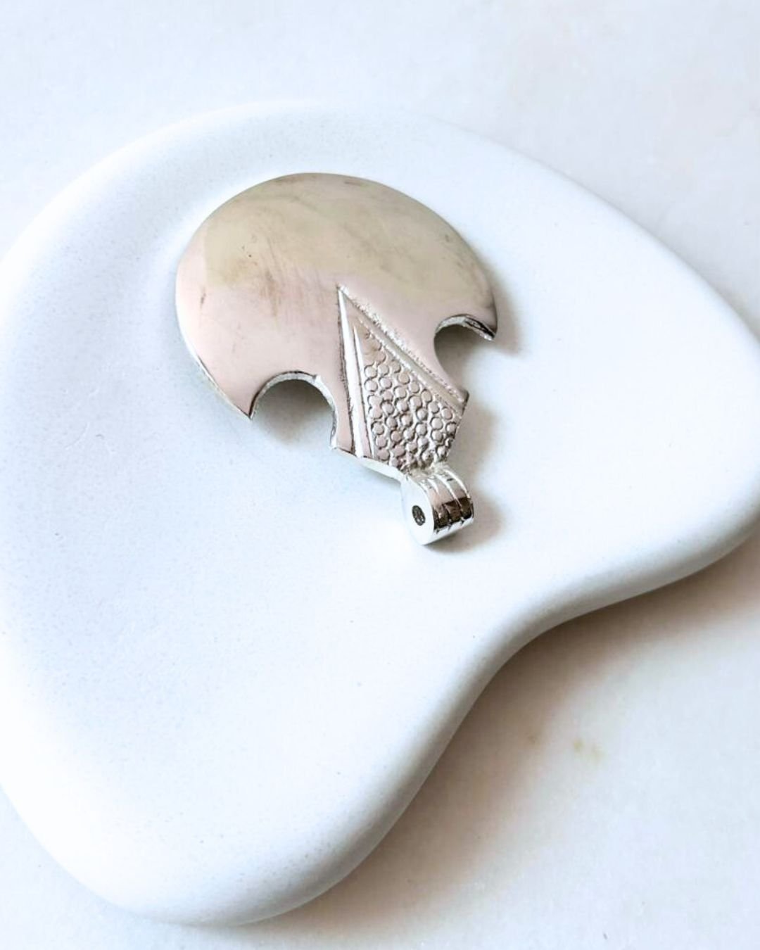 Big Ethnic Silver Filled Brass Pendant - Image 4