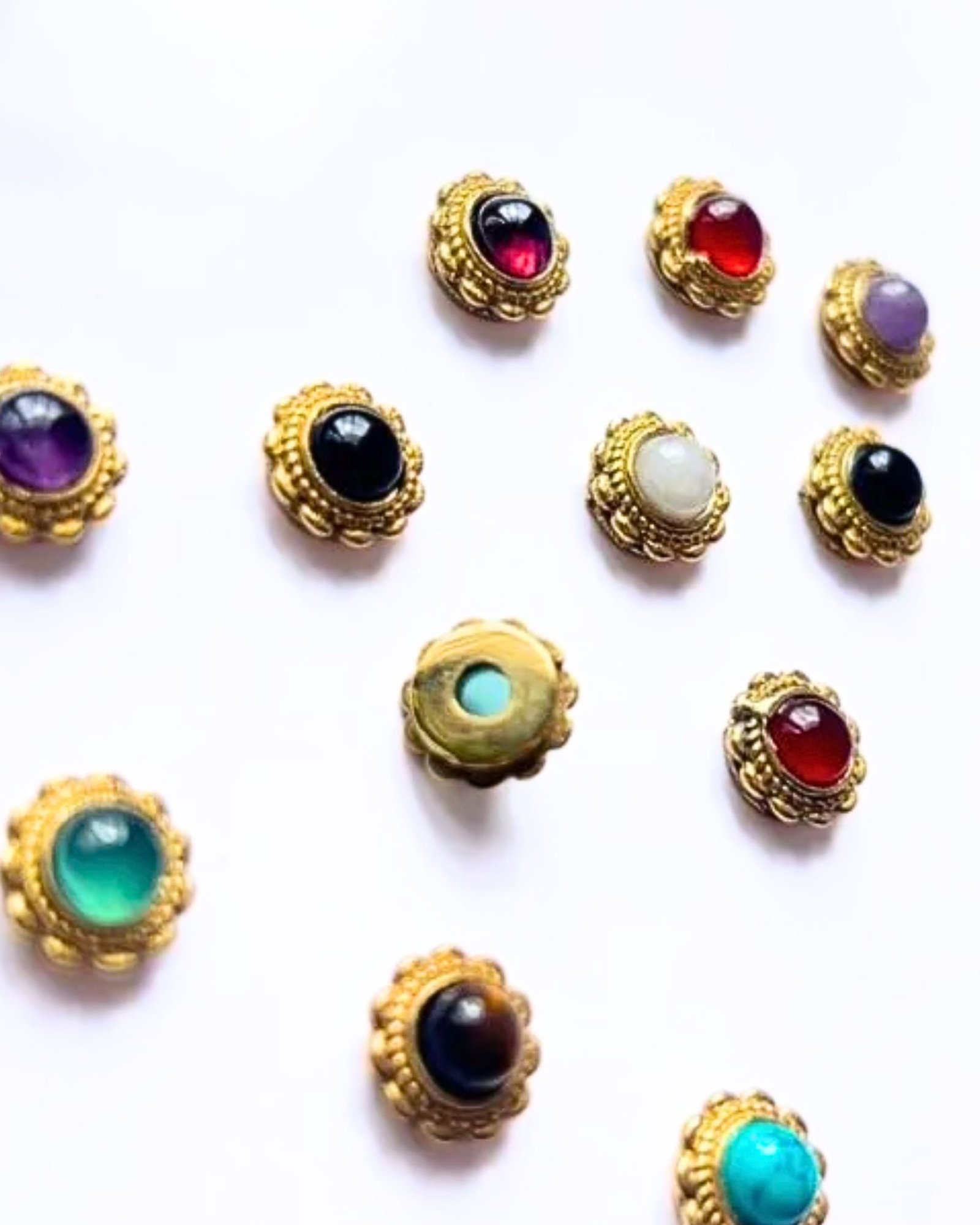 9mm Minimalist Floral Grooved Connectors for Micro Macrame